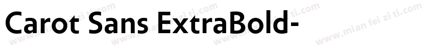 Carot Sans ExtraBold字体转换